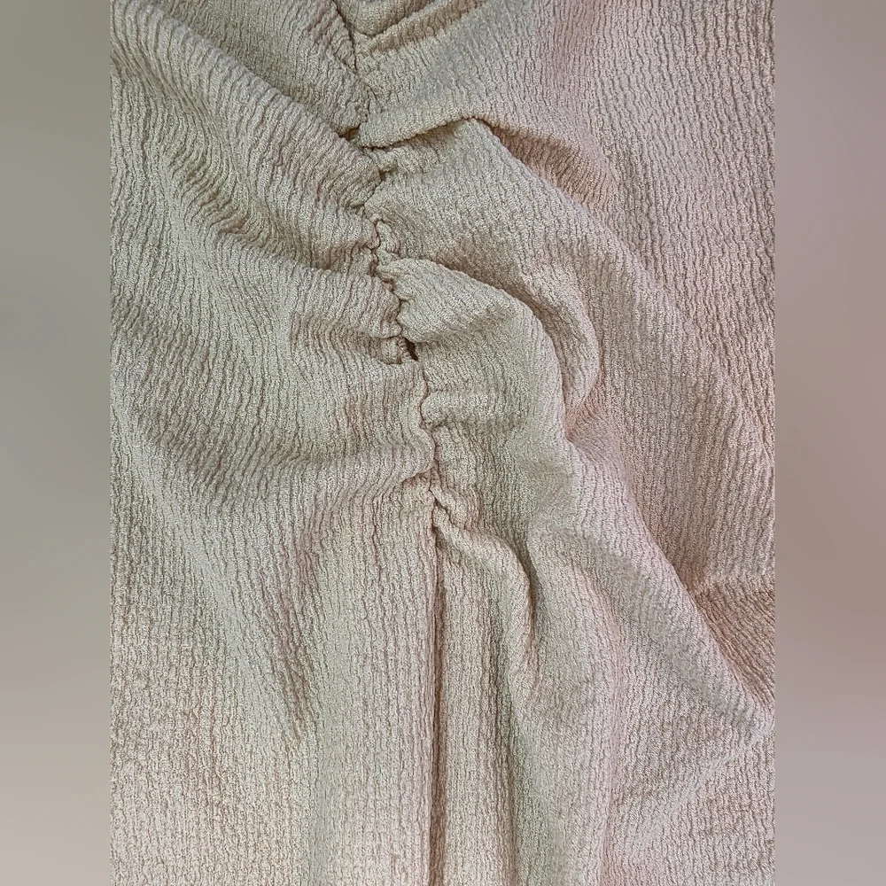 Anthropologie Free People Lyla Beach Ruched Maxi Dress in Summer Khaki - Picture 8 of 8